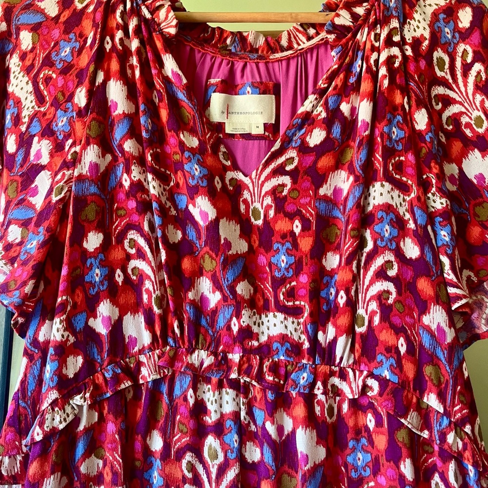 Anthropologie Women’s Dress in Red and White Pattern - Picture 3 of 4
